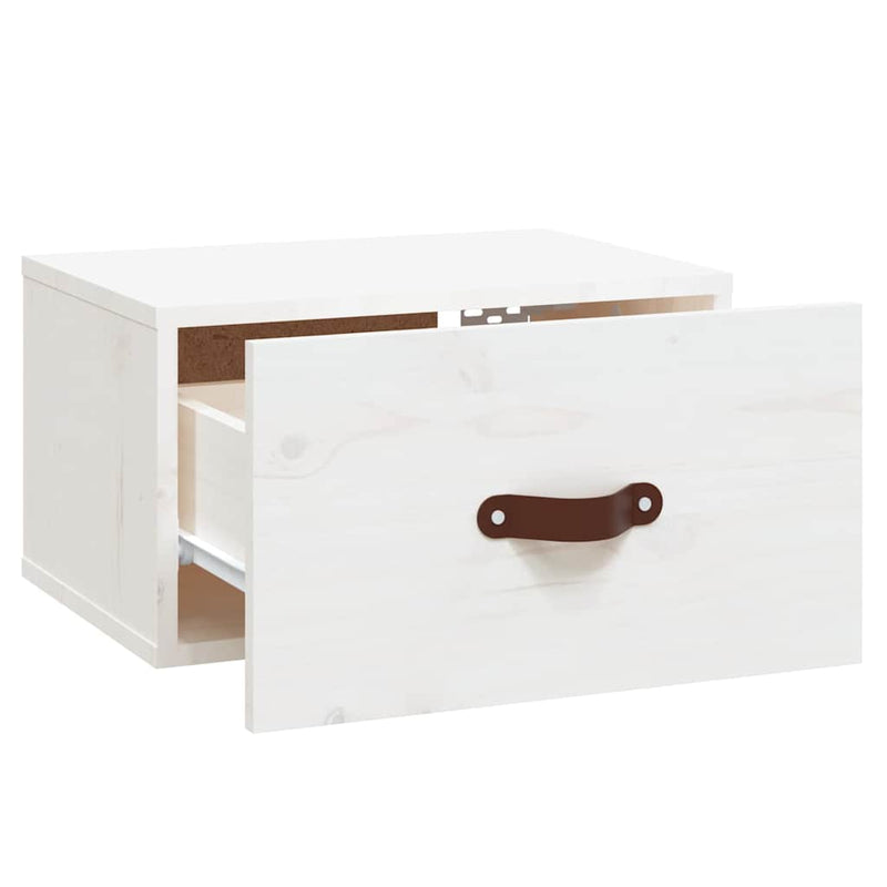 Noptiere de perete, 2 buc., alb, 40x29,5x22 cm