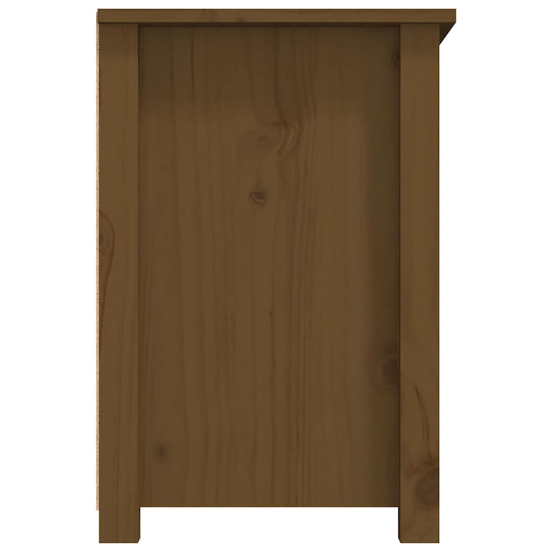 Comodă TV, maro miere, 79x35x52 cm, lemn masiv de pin