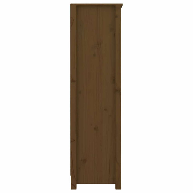 Bibliotecă, maro miere, 80x35x126 cm, lemn masiv de pin