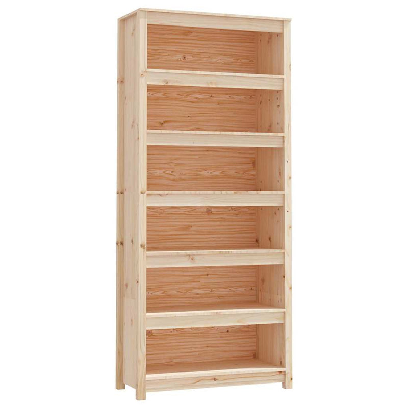Bibliotecă, 80x35x183 cm, lemn masiv de pin