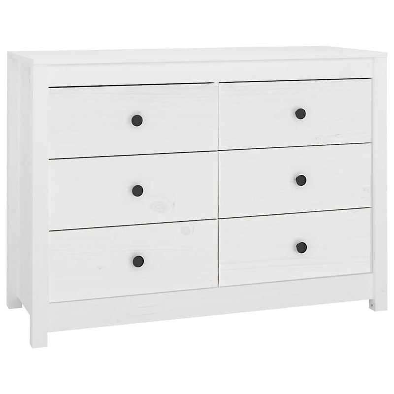 Dulap lateral, alb, 100x40x72 cm, lemn masiv de pin