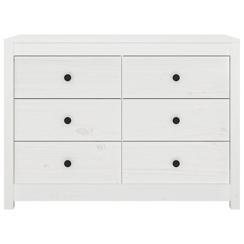 Dulap lateral, alb, 100x40x72 cm, lemn masiv de pin
