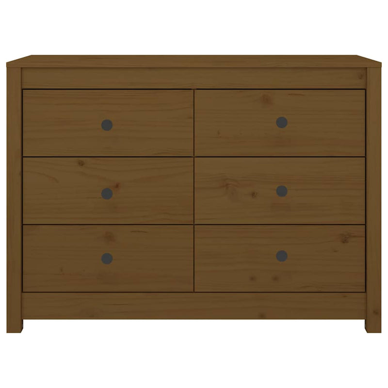 Dulap lateral, maro miere, 100x40x72 cm, lemn masiv de pin