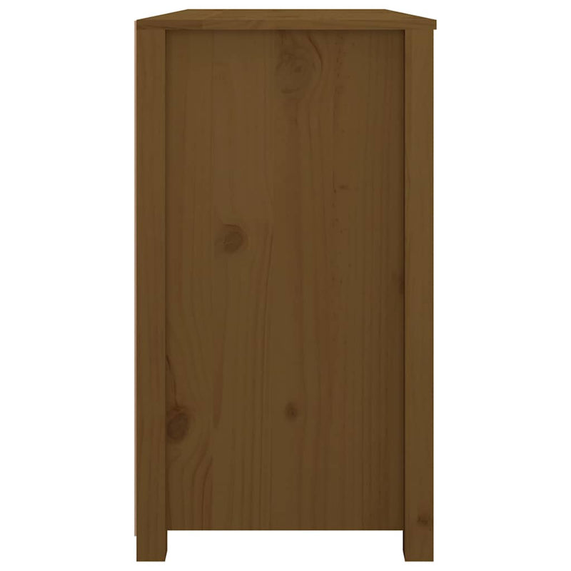 Dulap lateral, maro miere, 100x40x72 cm, lemn masiv de pin