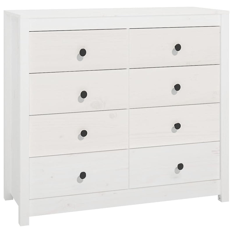 Dulap lateral, alb, 100x40x90 cm, lemn masiv de pin