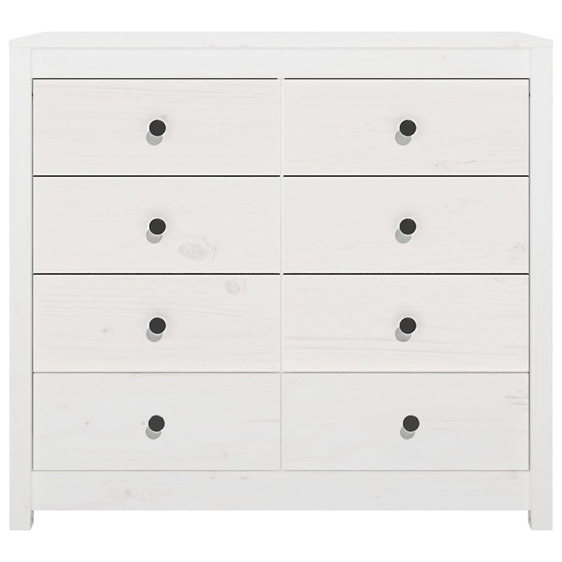 Dulap lateral, alb, 100x40x90 cm, lemn masiv de pin