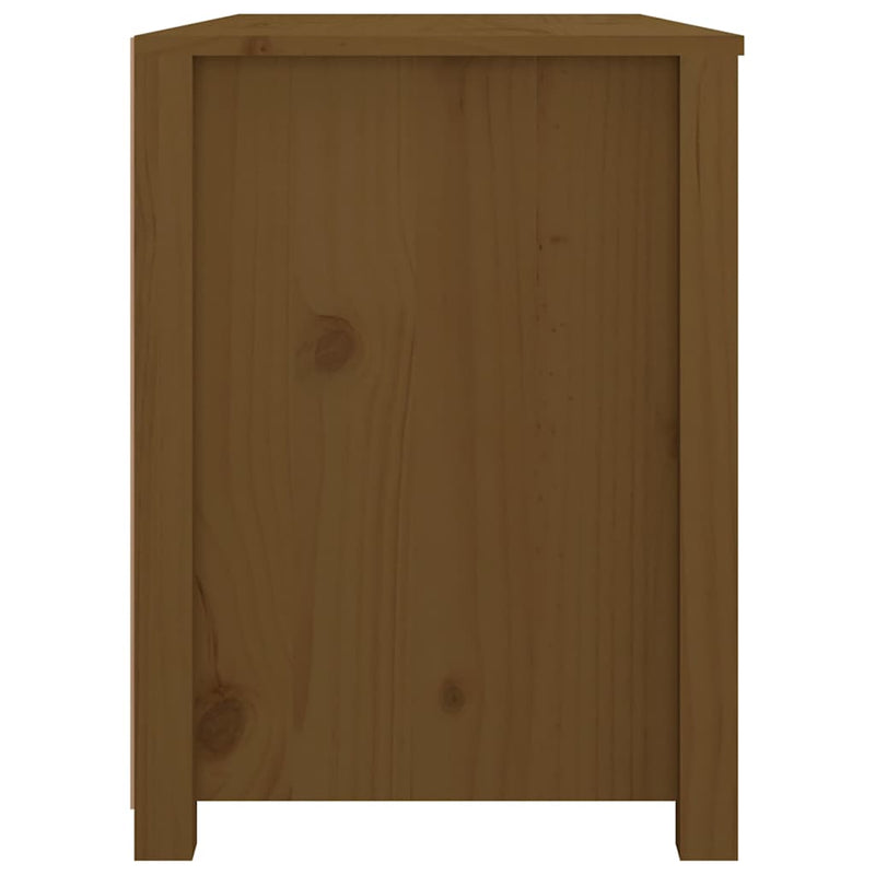 Dulap lateral, maro miere, 100x40x54 cm, lemn masiv de pin
