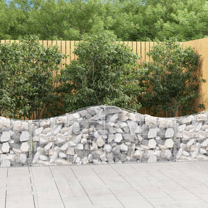 Coșuri gabion arcuite 7 buc, 200x30x60/80 cm, fier galvanizat
