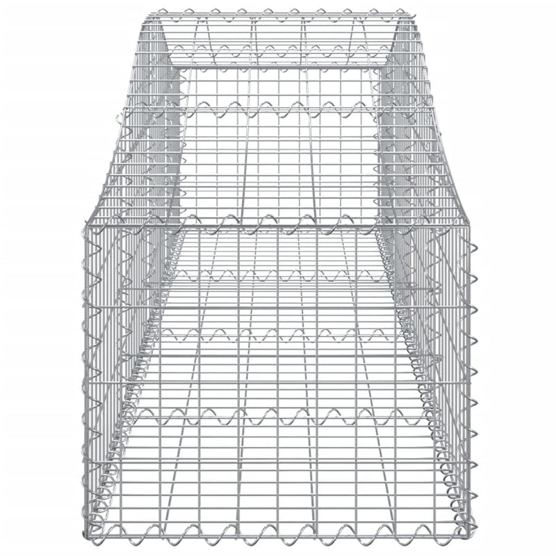 Coșuri gabion arcuite 2 buc, 200x50x40/60 cm, fier galvanizat