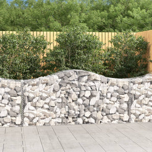 Coșuri gabion arcuite 18 buc, 200x50x80/100 cm, fier galvanizat