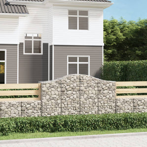 Coșuri gabion arcuite 6 buc, 200x50x120/140 cm, fier galvanizat