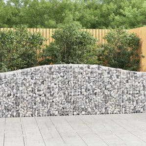 Coșuri gabion arcuite 7 buc, 400x30x80/100 cm, fier galvanizat