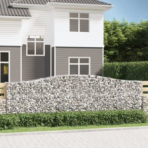 Coșuri gabion arcuite 10 buc, 400x50x120/140cm, fier galvanizat
