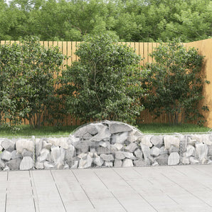 Coșuri gabion arcuite 7 buc, 200x30x40/60 cm, fier galvanizat