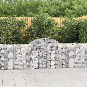 Coșuri gabion arcuite 15 buc, 200x30x80/100cm, fier galvanizat