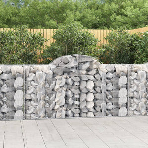Coșuri gabion arcuite 5 buc, 200x50x100/120 cm fier galvanizat