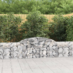 Coșuri gabion arcuite, 3 buc., 300x30x60/80 cm, fier galvanizat