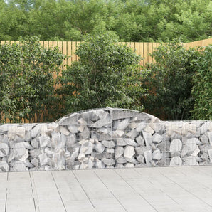 Coșuri gabion arcuite, 12 buc., 300x30x60/80cm, fier galvanizat
