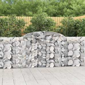 Coșuri gabion arcuite 15 buc, 300x30x100/120 cm fier galvanizat