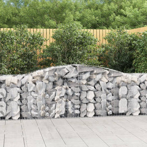Coșuri gabion arcuite 2 buc, 400x50x80/100 cm, fier galvanizat