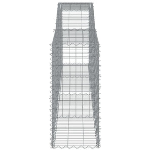 Coșuri gabion arcuite 3 buc, 400x50x100/120 cm fier galvanizat