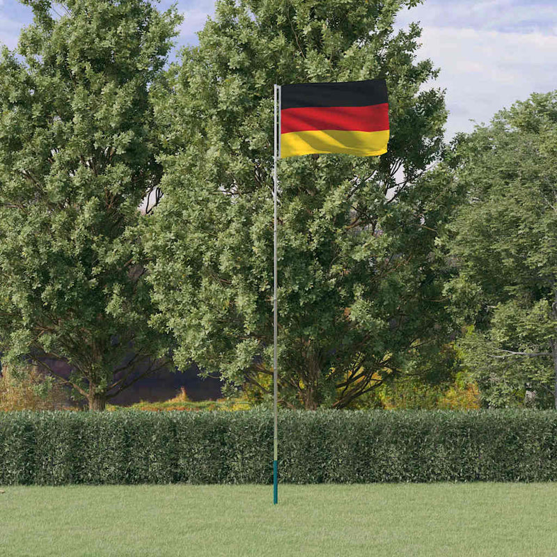 Steag Germania și stâlp din aluminiu, 5,5 m