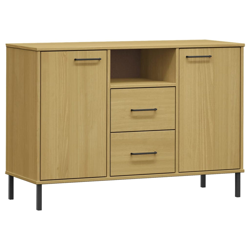 Dulap cu picioare metalice „OSLO” maro 113x40x77 cm lemn