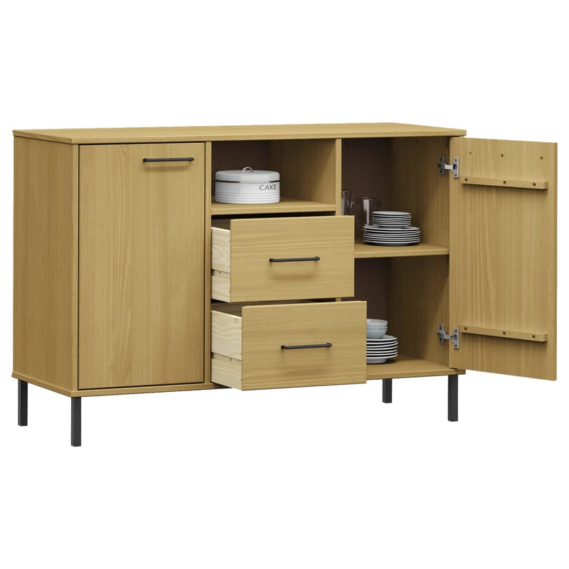 Dulap cu picioare metalice „OSLO” maro 113x40x77 cm lemn