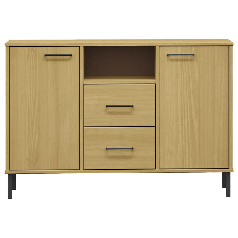 Dulap cu picioare metalice „OSLO” maro 113x40x77 cm lemn
