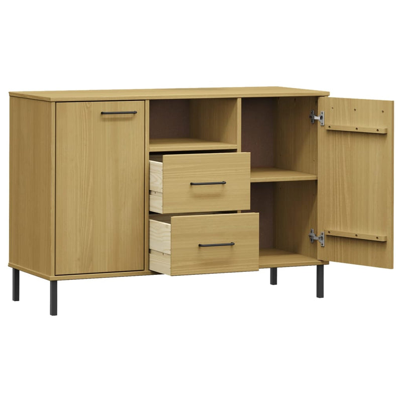 Dulap cu picioare metalice „OSLO” maro 113x40x77 cm lemn