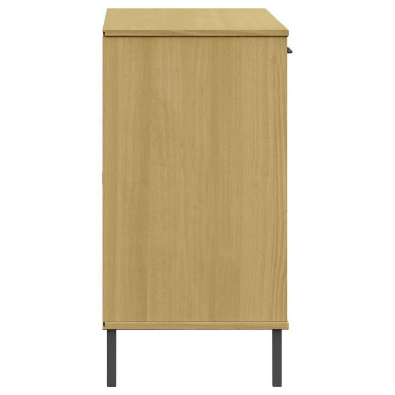 Dulap cu picioare metalice „OSLO” maro 113x40x77 cm lemn