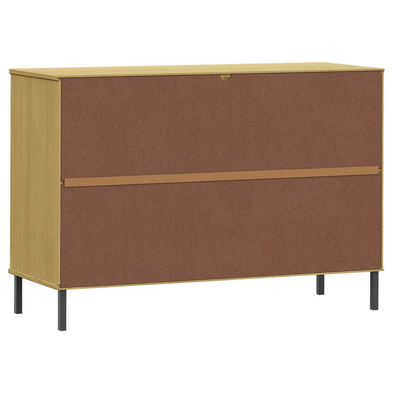 Dulap cu picioare metalice „OSLO” maro 113x40x77 cm lemn