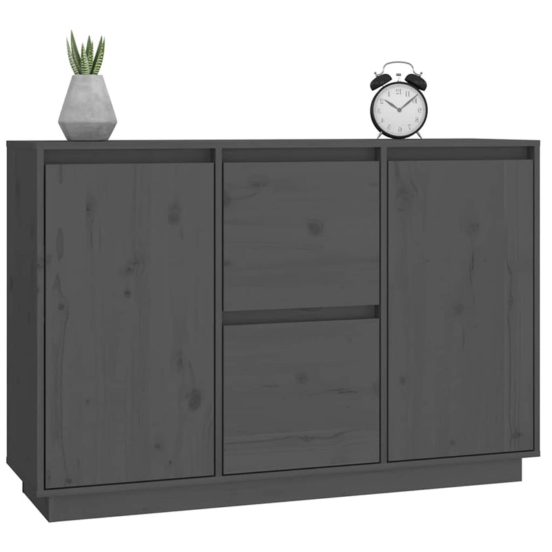 Servantă, gri, 111x34x75 cm, lemn masiv de pin
