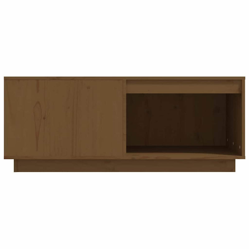 Măsuță de cafea, maro miere, 100x101x40,5 cm, lemn masiv de pin