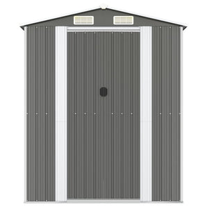 Șopron de grădină, gri deschis, 192x689x223 cm, oțel galvanizat