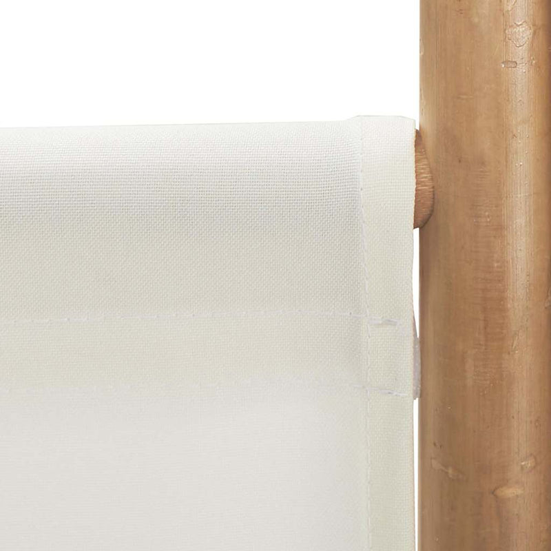 Separator de cameră pliabil cu 5 panouri 200 cm bambus și pânză