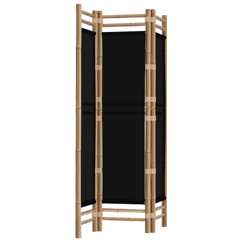 Separator de cameră pliabil cu 3 panouri 120 cm bambus și pânză