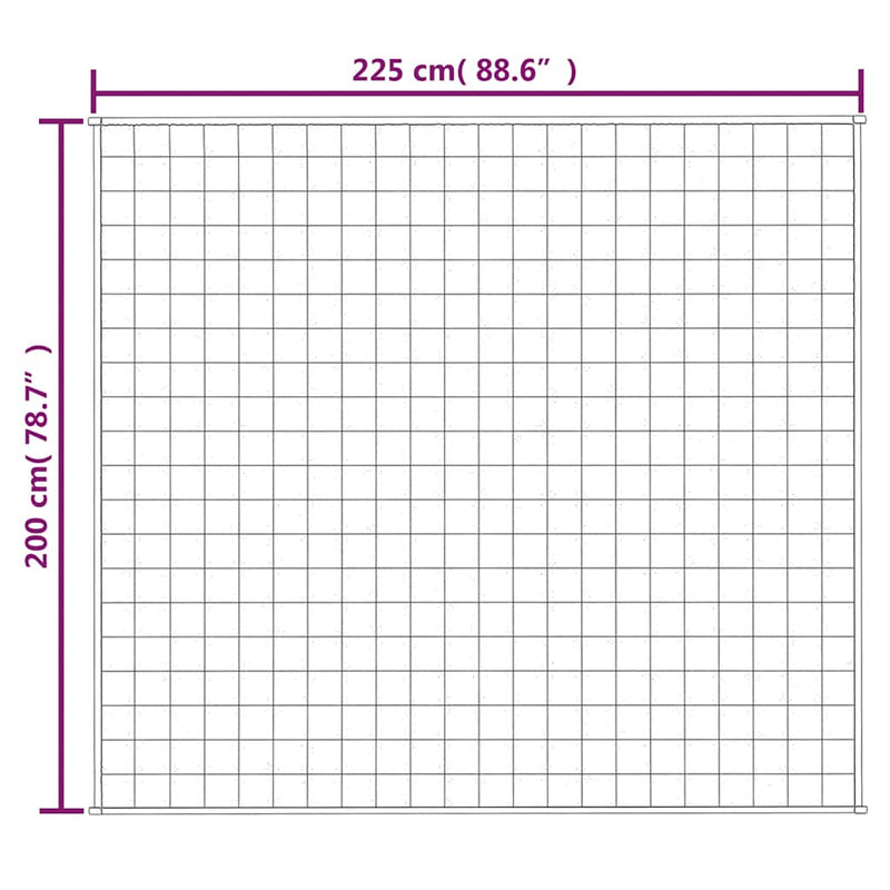 Pătură cu greutăți, gri, 200x225 cm, 13 kg, material textil