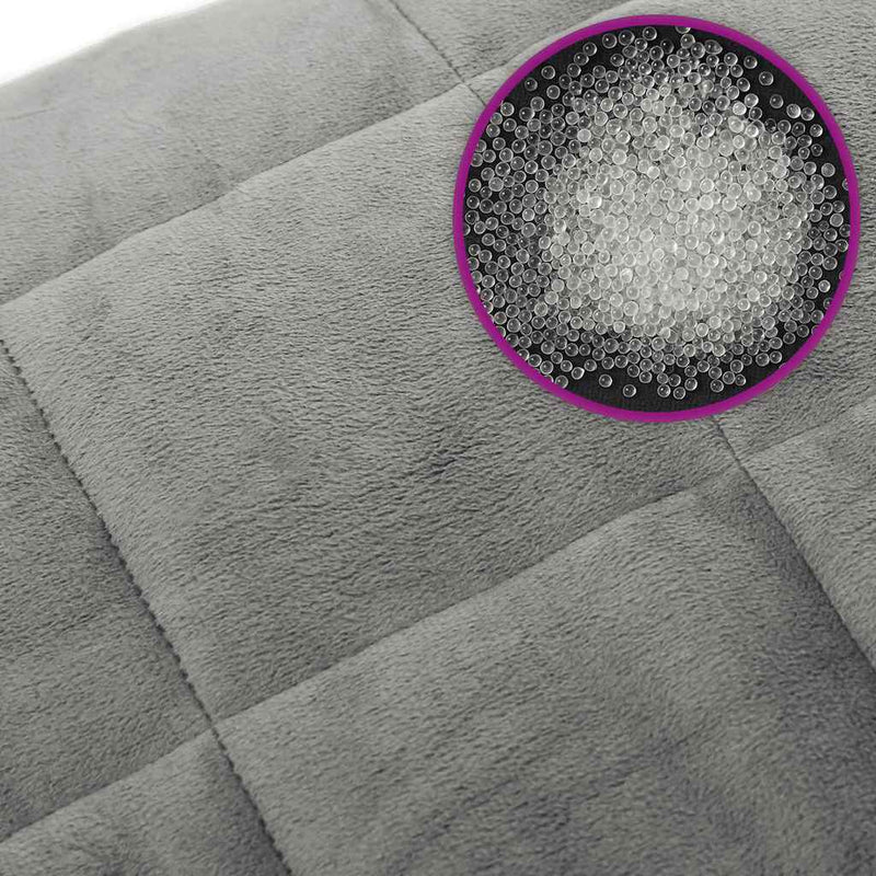 Pătură cu greutăți, gri, 200x260 cm, 11 kg, material textil