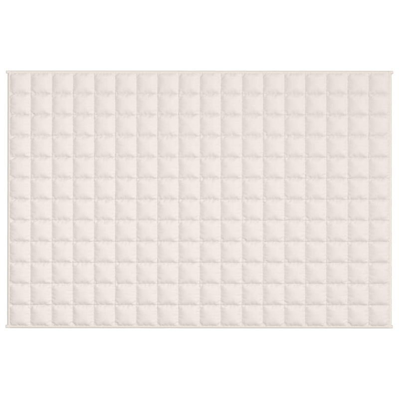 Pătură cu greutăți, crem deschis, 120x180 cm, 5 kg, textil