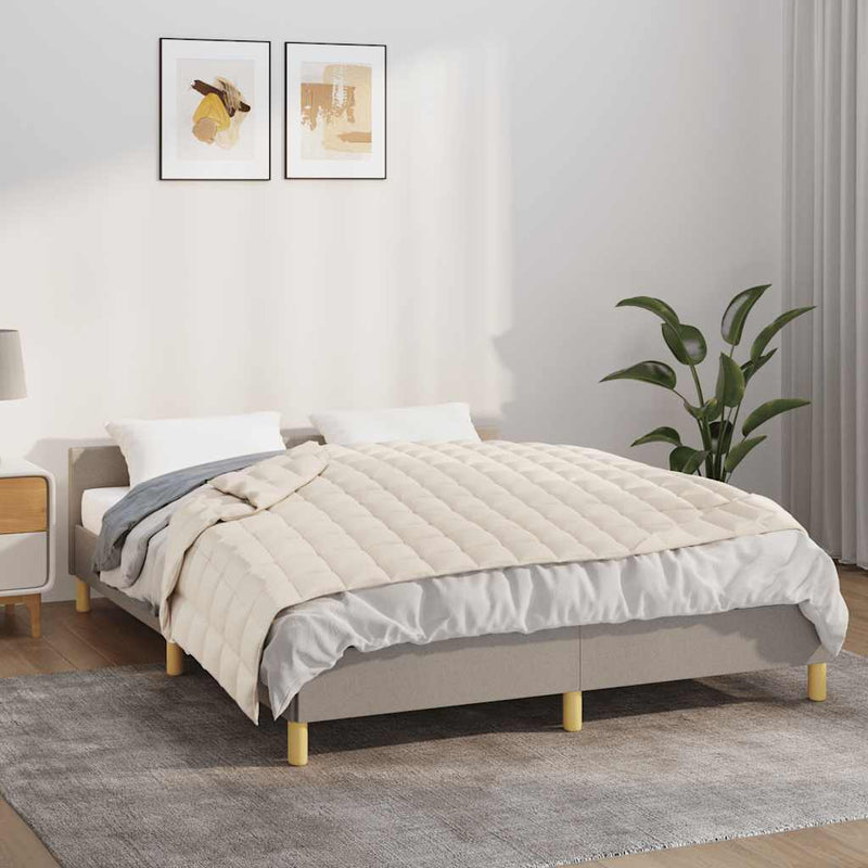 Pătură cu greutăți, crem deschis, 150x200 cm, 7 kg, textil