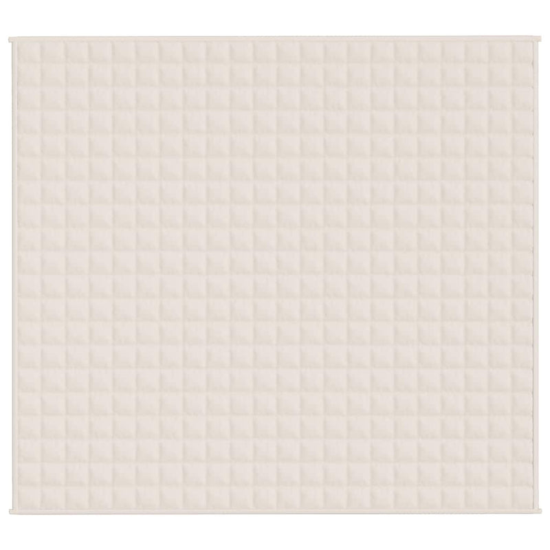Pătură cu greutăți, crem deschis, 200x225 cm, 9 kg, textil