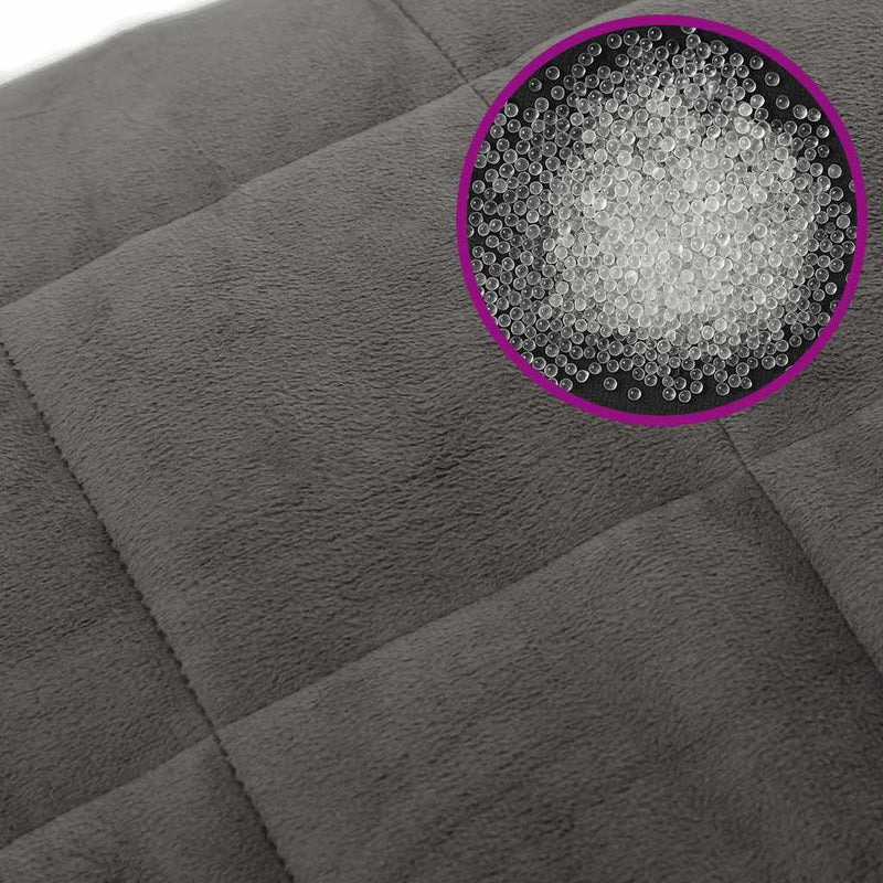 Pătură cu greutăți, gri, 235x290 cm, 11 kg, material textil