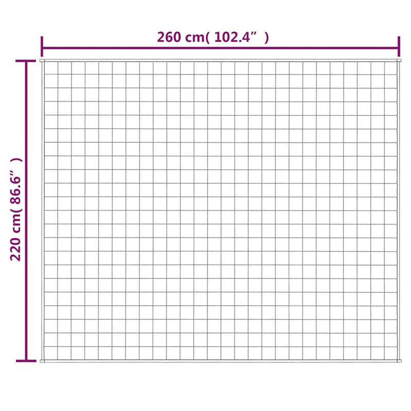 Pătură cu greutăți, albastru, 220x260 cm, 15 kg, textil