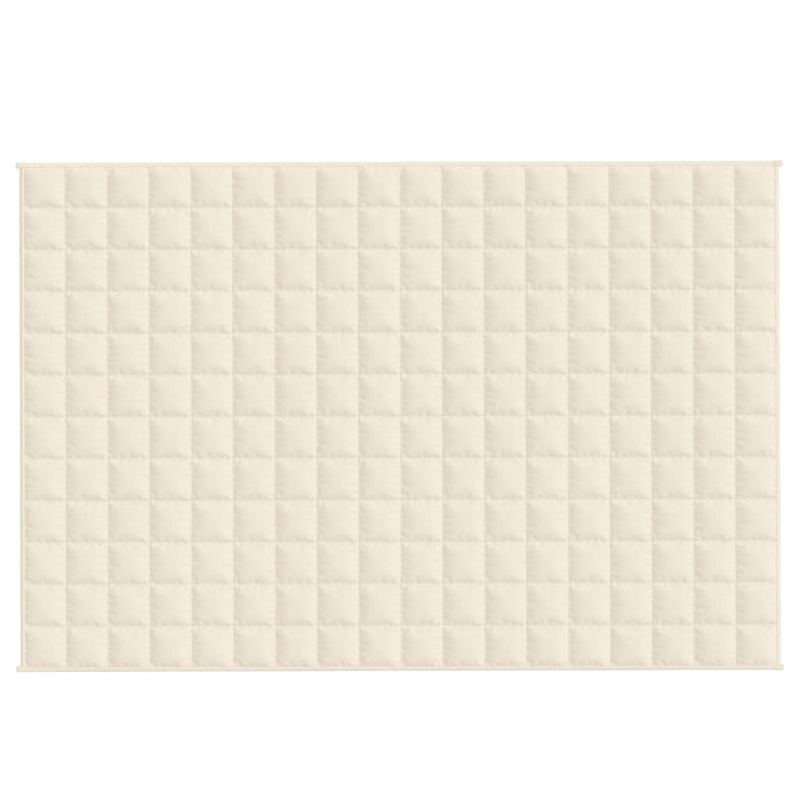 Pătură cu greutăți, crem deschis, 120x180 cm, 5 kg, textil