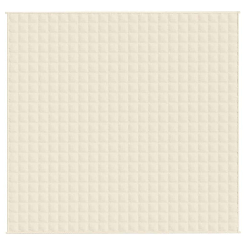 Pătură cu greutăți, crem deschis, 220x235 cm, 11 kg, textil
