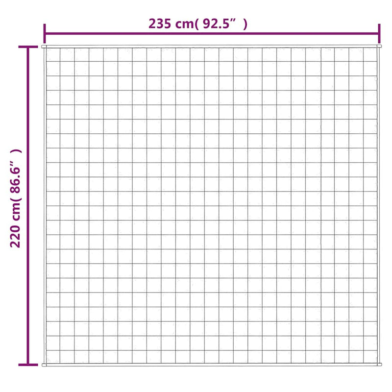Pătură cu greutăți, crem deschis, 220x235 cm, 11 kg, textil