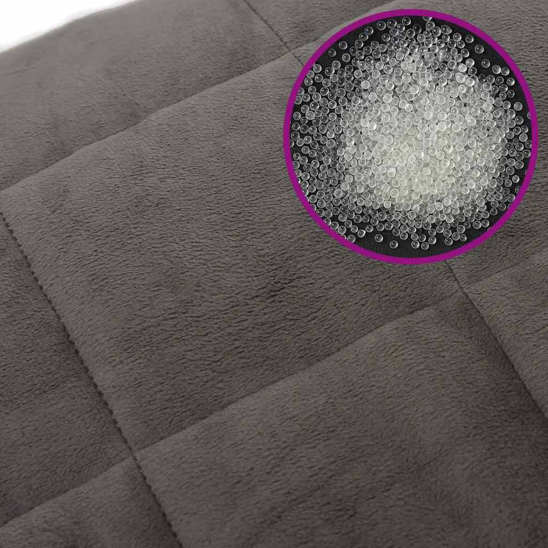 Pătură grea cu husă, gri, 120x180 cm, 5 kg, textil