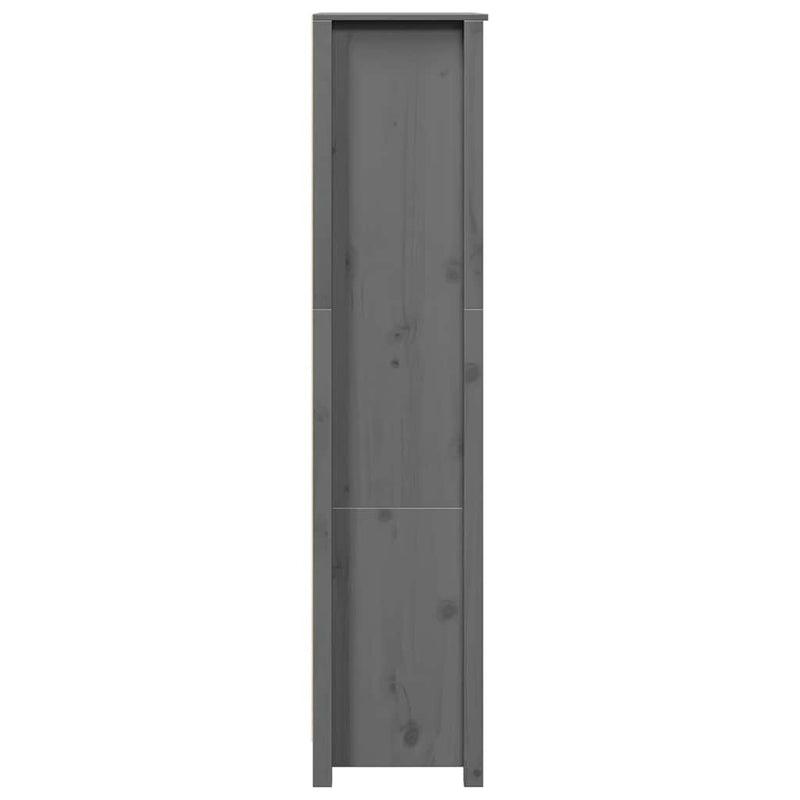 Dulap înalt, gri, 80x35x154 cm, lemn masiv de pin