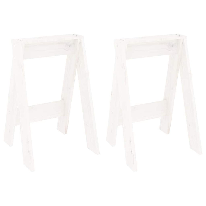 Scaune, 2 buc., alb, 40x40x60 cm, lemn masiv de pin